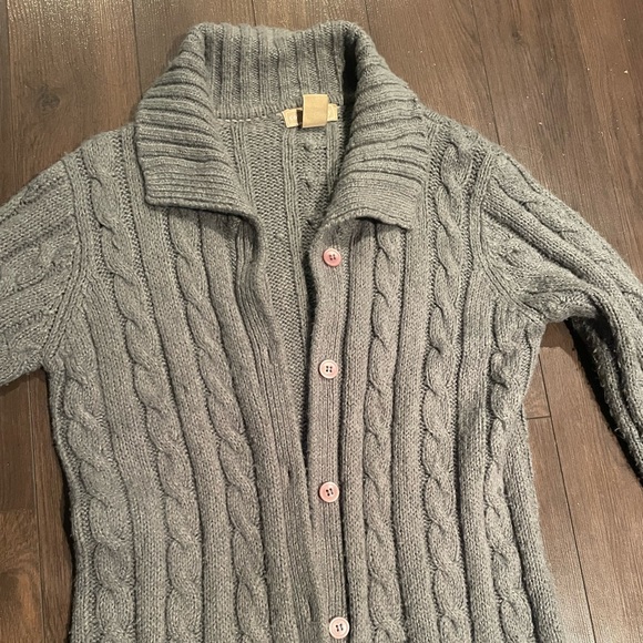 Long ankle length knit cardigan with deep pockets - Picture 3 of 5